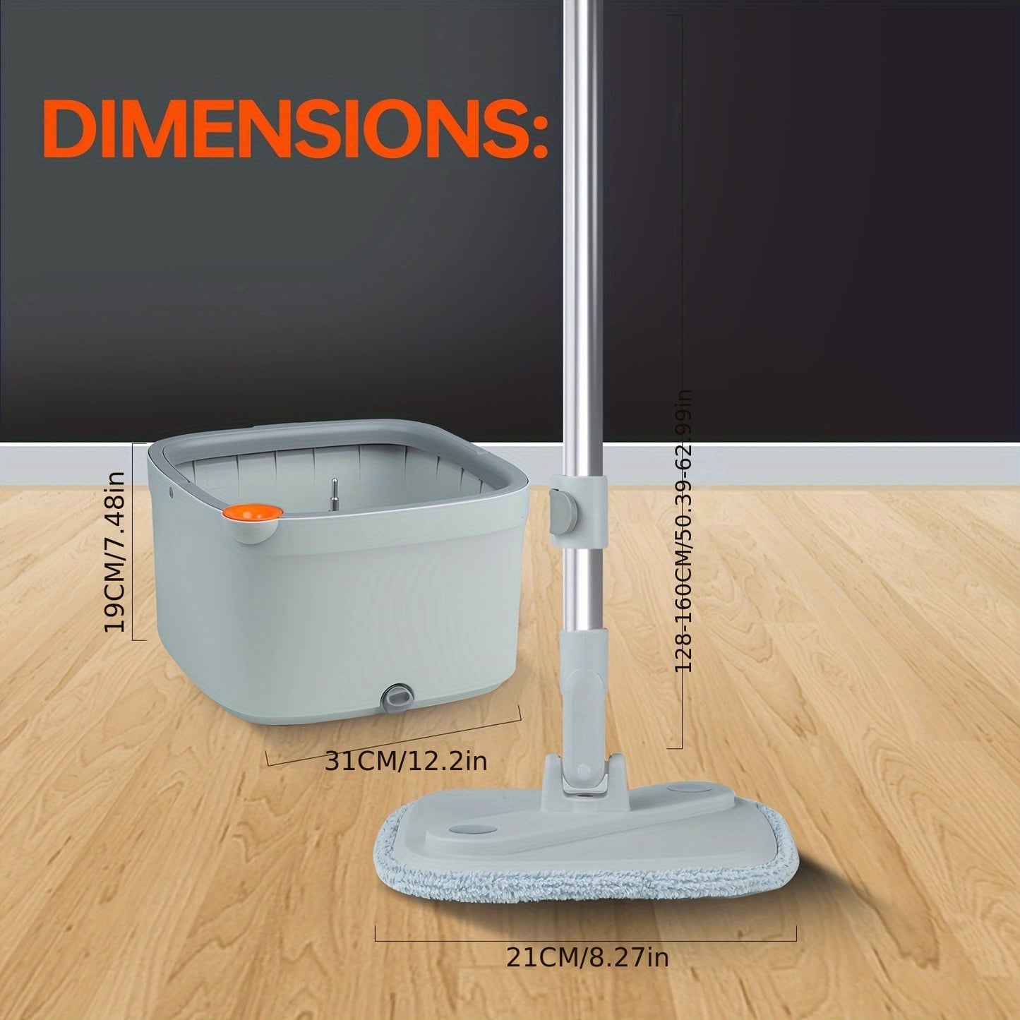 The 3-in-1 Smart Mop System offers hands-free washing, automatic water dispensing, and dual-use for dry/wet cleaning. Perfect for cleaning various areas such as the kitchen, bathroom, living room, and bedroom, this contactless mop also features wringing