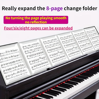 New piano sheet music clip available - A4 size, adjustable and unfolded