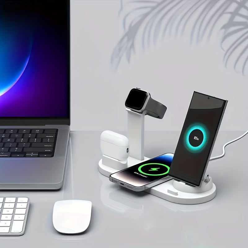 3-in-1 wireless charging station for iPhone and other devices.