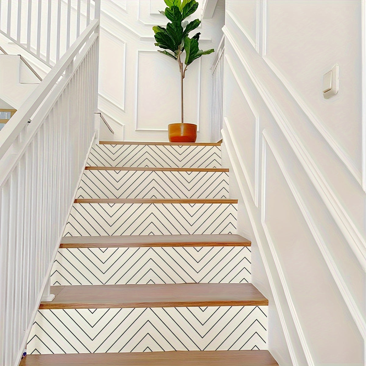 Upgrade your home with our Easy-Apply Geometric & Minimalist Stair Decals. Made from self-adhesive PVC, these decals leave no residue behind and are perfect for decorating your home's bedroom, living room floors, and stairs. Each decal measures