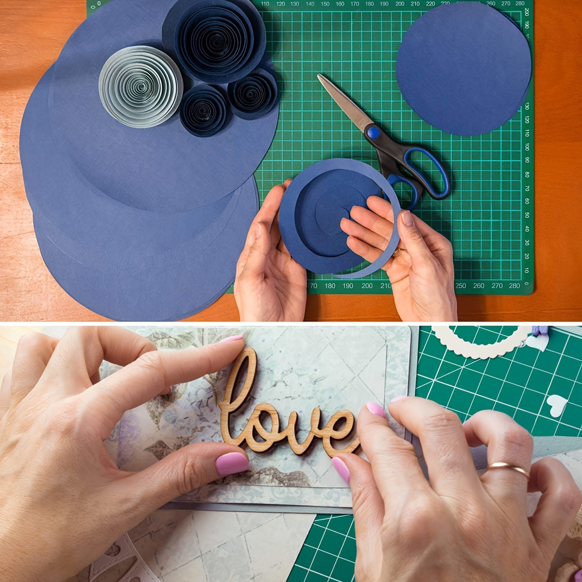 Durable PP material rotary cutting mat for precision sewing and scrapbooking, ideal for crafters and DIY enthusiasts, protects surfaces and ensures precise cuts.