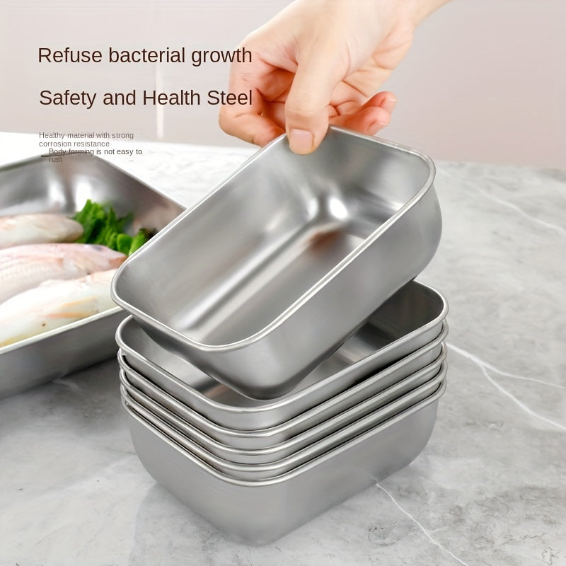 Set of 4 Stainless Steel Food Storage Containers with Lids - Perfect for Reusable Meal Prep, Lunches, and Outdoor Picnics with Convenient Flip-Top Design