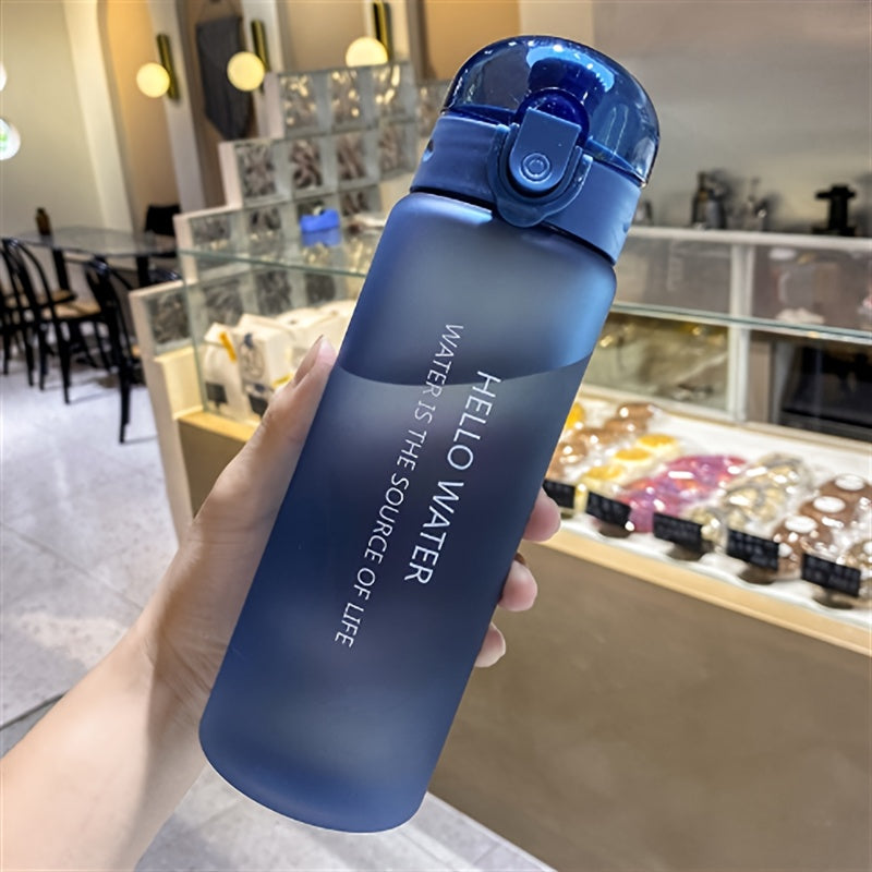 780ml BPA-Free Sports Water Bottle with Time Marker, Motivational Quotes, Leak-Proof Flip Lid, Gradient Design - Ideal for Outdoor Activities, Gym, Daily Hydration in Blue & Pink