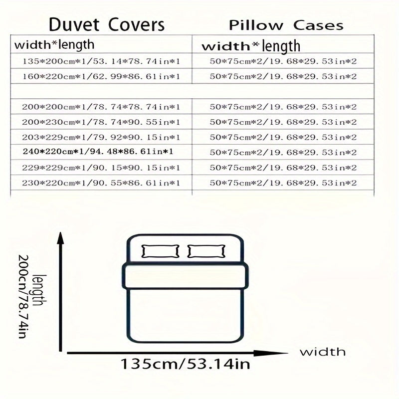 High-quality bedding set for home and hotel use, includes one duvet cover and two pillowcases. Made from soft, premium materials in a skin-friendly solid color design.