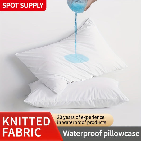 Durable Pillowcase with Waterproof and Stain-Resistant Features - Made from Luxurious Polyester, with Zipper Closure for Easy Washing - Ideal for Home, Hotel, or Dorm Room Decor - Available in Single or Double Sizes, Great for Winter Use