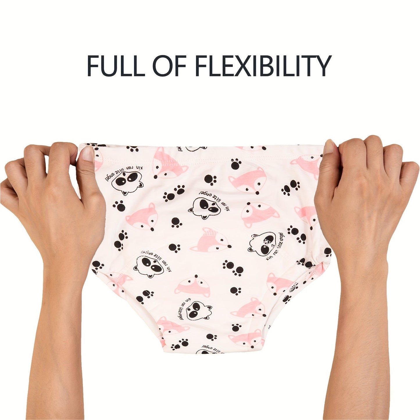 2 pairs of soft potty training pants for girls - reusable cloth diapers with cartoon print in mixed colors/white/pink - great gifts for Halloween and Christmas