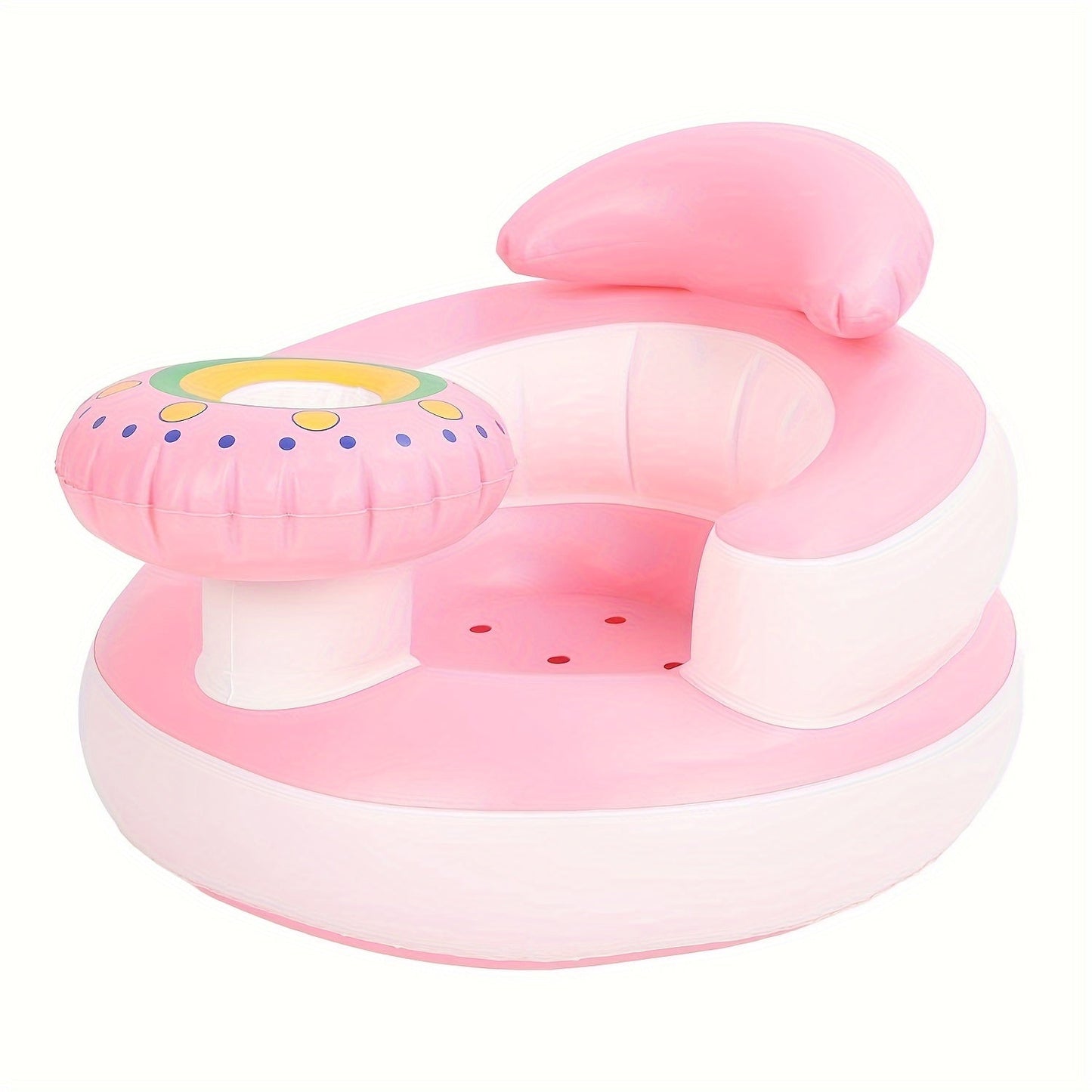 Inflatable Baby Chair by SUNGDOGIN with Integrated Air Pump, Made of PVC Material, Provides Comfortable Support for Toddlers 3 Months and Older, Ideal for Sitting and Playing During the Summer Months.