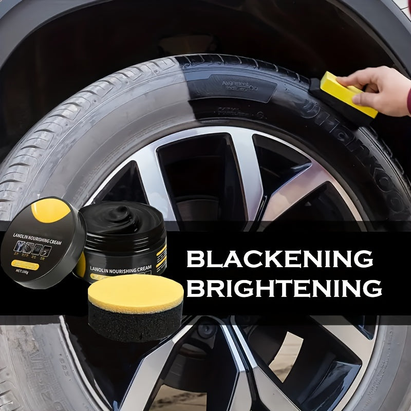 Long-lasting tire gloss enhancer with premium protection wax for a durable shine and anti-aging maintenance.