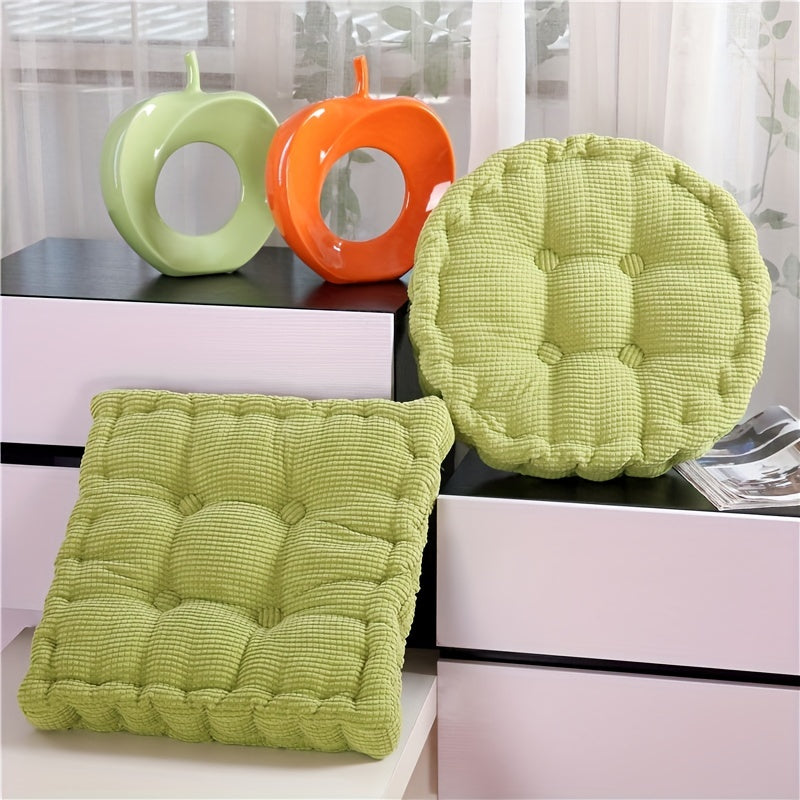 Soft and thick Tatami seat cushion for office, bedroom, and dining chair - round dandelion corduroy cushion for home decor.