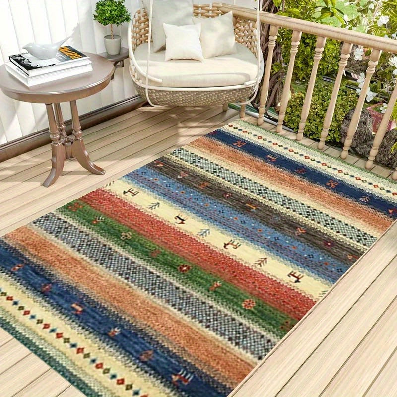 Stylish and High-Quality 1pc Non-Slip Kitchen Mat with a Chic Print - Long-Lasting and Easy to Clean, Suitable for Living Room, Porch, Balcony, and Home Decor