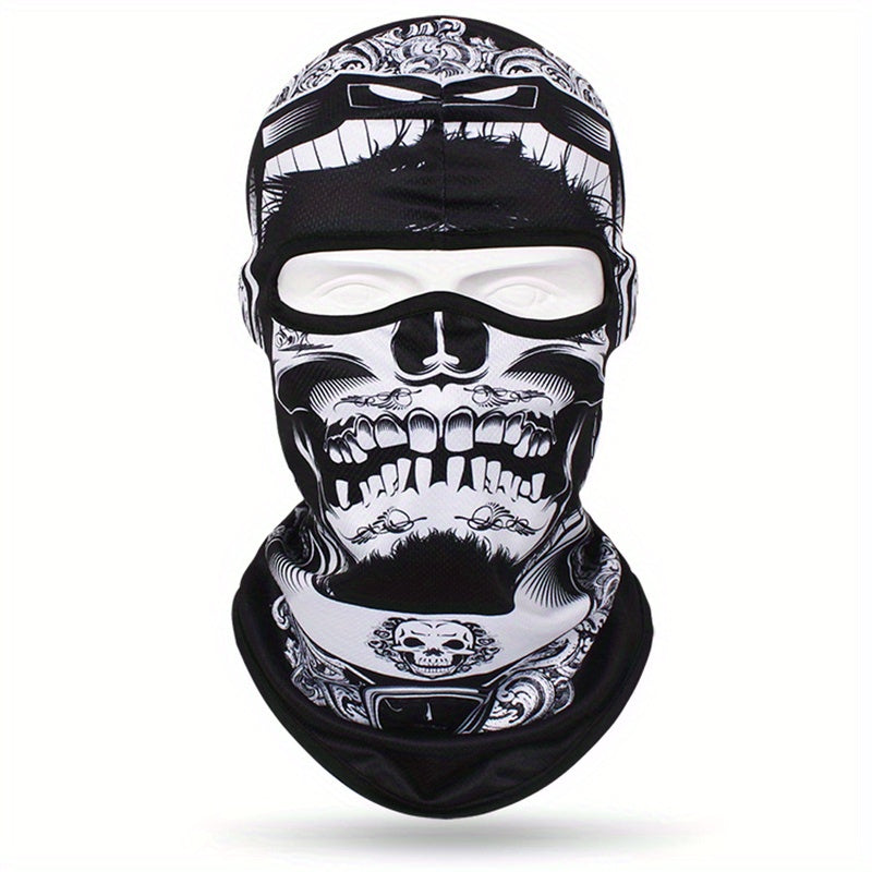 Full Face 3D Anime Skull Balaclava Ski Mask for Hip Hop Style, Suitable for both Men and Women, Perfect for Cycling, Motorcycle Riding, Skiing and Outdoor Sports