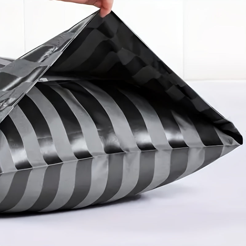 Gentle and Luxurious Striped Satin Pillowcase with Envelope Closure - Easy to Clean, Ideal for Bedroom and Guest Room Décor.