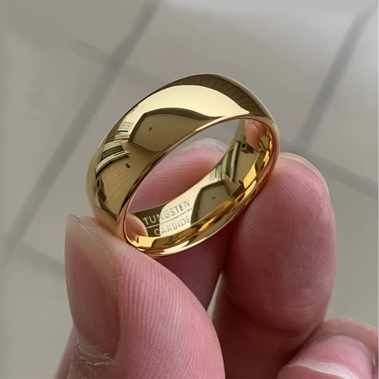 Luxurious Wide Band Ring in Stunning Gold Color, Ideal for Daily Wear and Jewelry Decoration