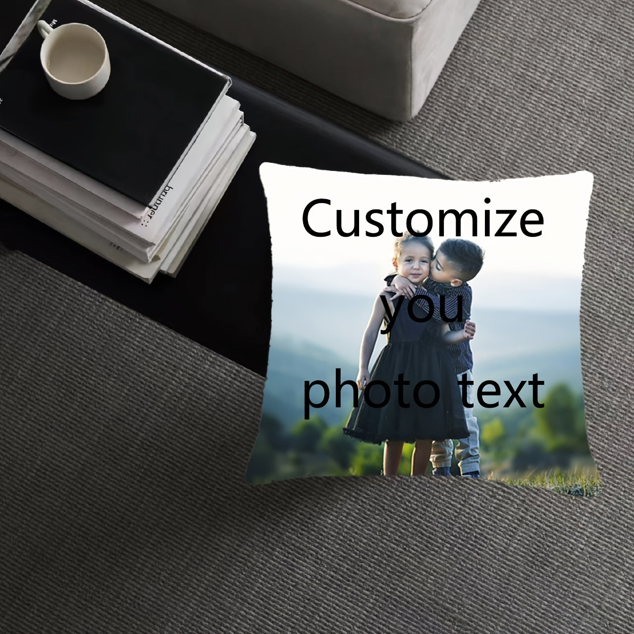 Personalize Your Home Decor with a Custom Ultra Soft Short Plush Cushion Cover featuring Your Wedding Photo. Add Your Own Text, Logo, or Image for a Unique and Personalized Pillowcase. Makes a Perfect Halloween or Christmas Gift. (Pillow Core Not