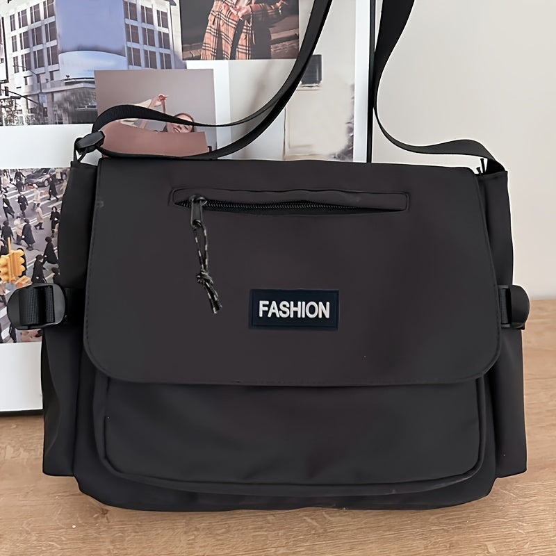 Harajuku Style Flip Crossbody Bag: Versatile Satchel for Men and Women