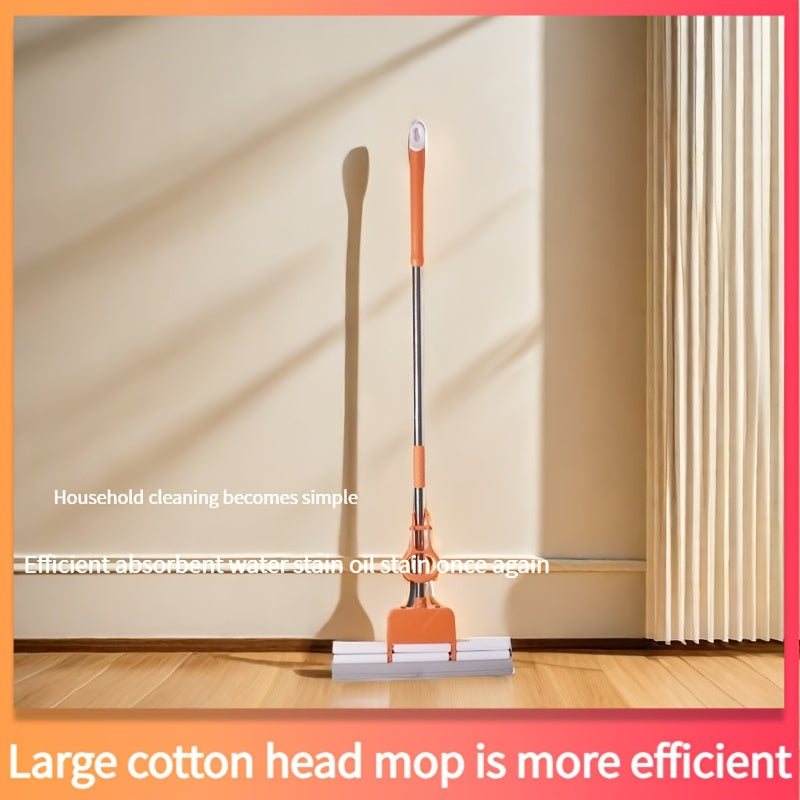 SoftPlus Large Head Mop for Effortless Cleaning in Any Room - 42.5cm Plus-Sized Mop Head with Superior Absorbency for Wet and Dry Surfaces in Living Room, Bedroom, Bathroom, Toilet, Kitchen.