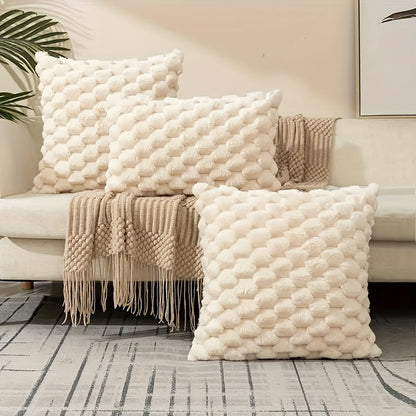 Set of 2 pineapple grid turtle pattern cushion covers in contemporary style, available in two sizes: 17.7x17.7 cm and 50.8x30.48 cm. Made of soft plush fabric, single-sided design. Ideal for adding decorative accents to your home and living room. Note