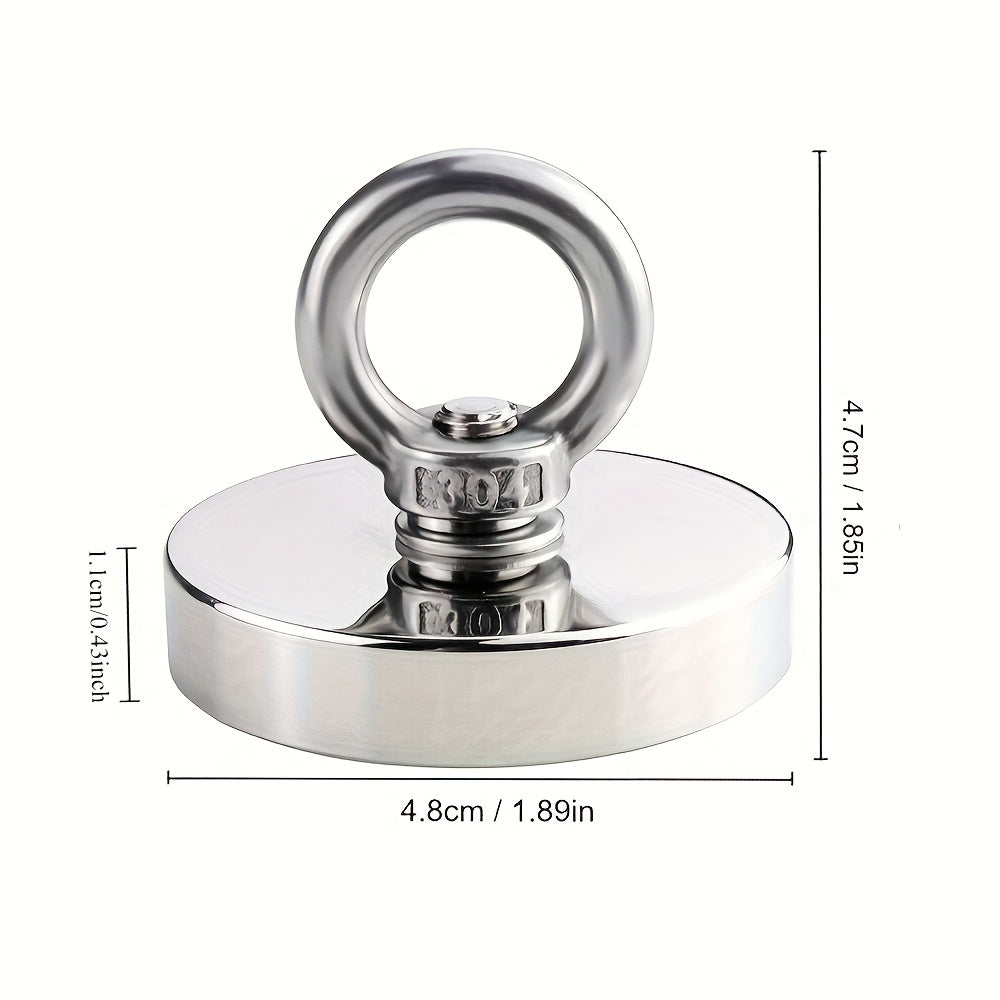 Set of 1/2/3 Neodymium Magnetic Hooks - Circular, Golden, Strong Grip; Ideal for organizing homes, kitchens, offices, and garages, as well as for fishing and salvaging in wild rivers.