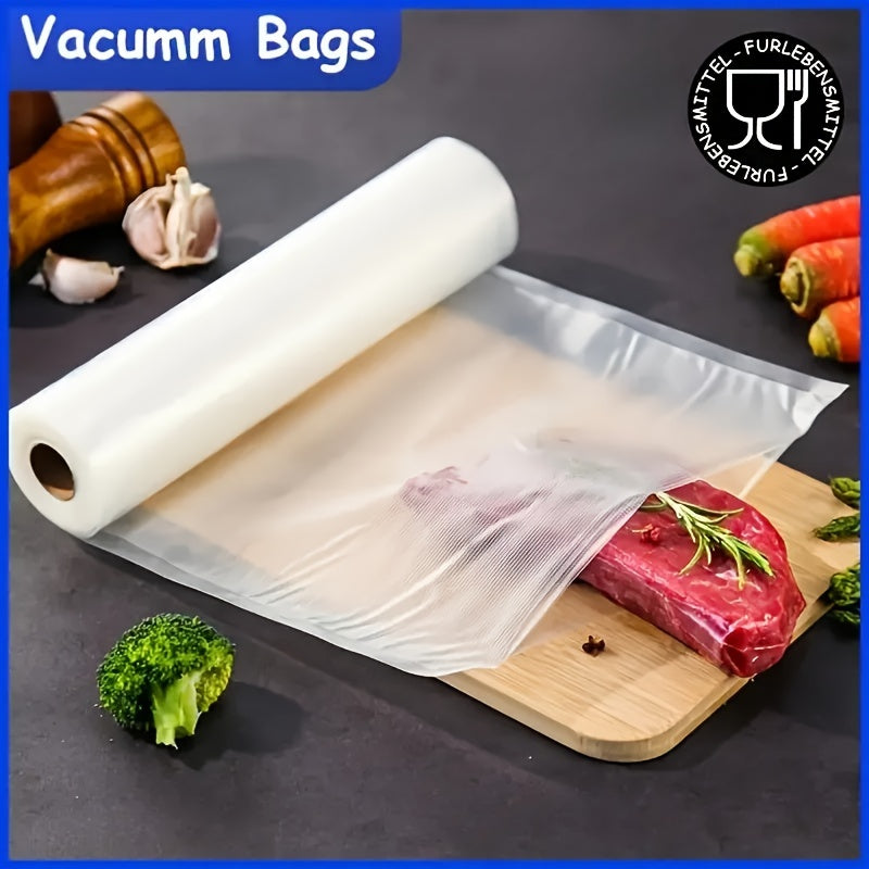 Essential Kitchen Supplies: BPA-Free Vacuum Sealing Bags, Perfect for Storing Meat, Fruits, Grains, and Veggies. Convenient Easy Cut Design for Organized Kitchen Storage.