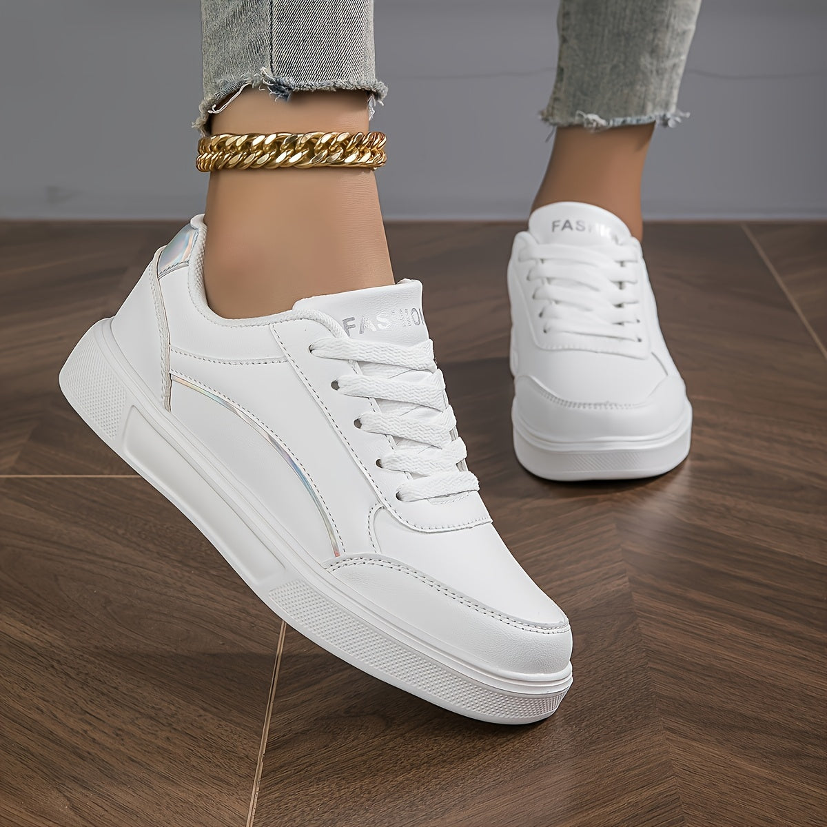 Simple flat casual fashion sports shoes for women