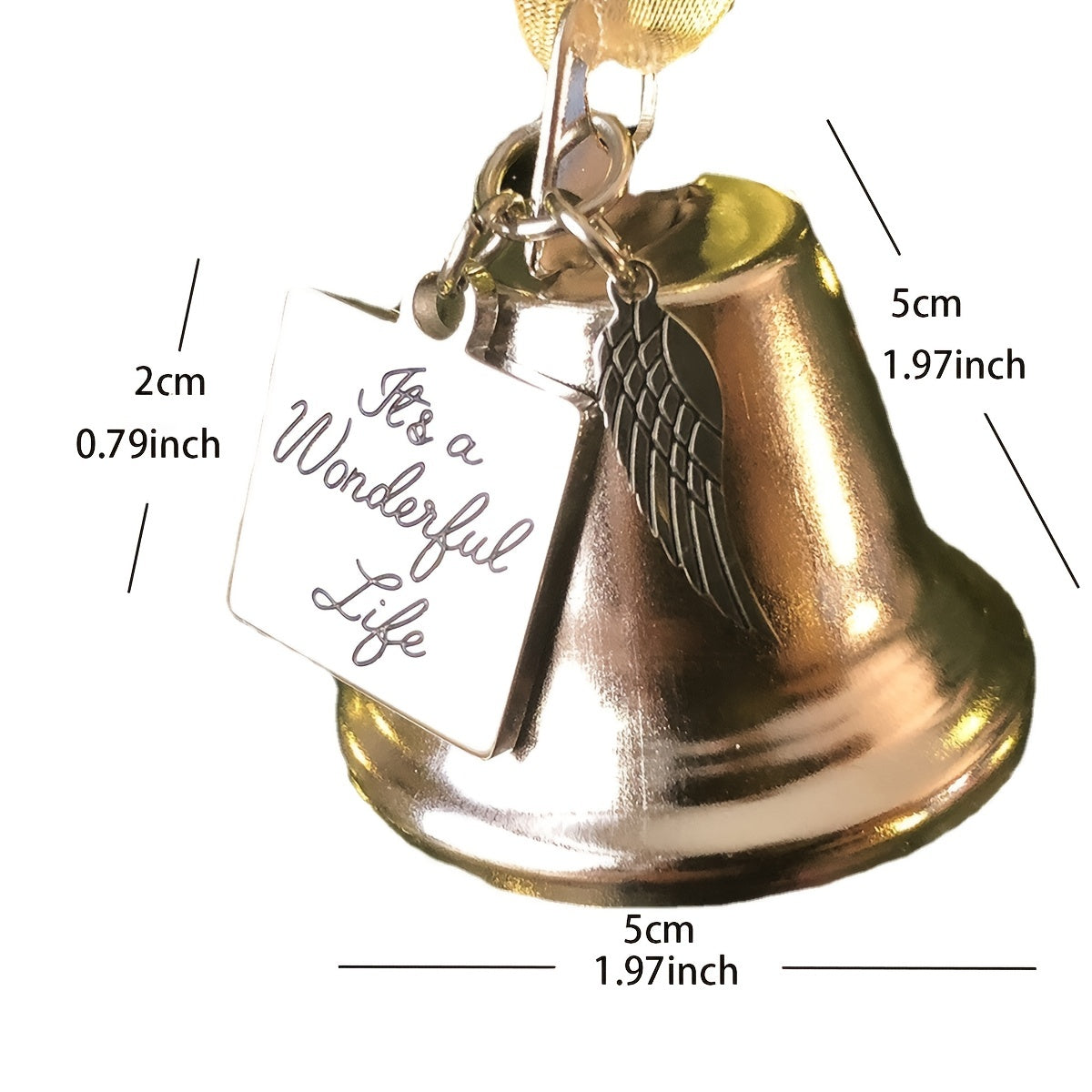 Angel Wing Wind Chime Bell - Ideal for Christmas tree or outdoor décor.