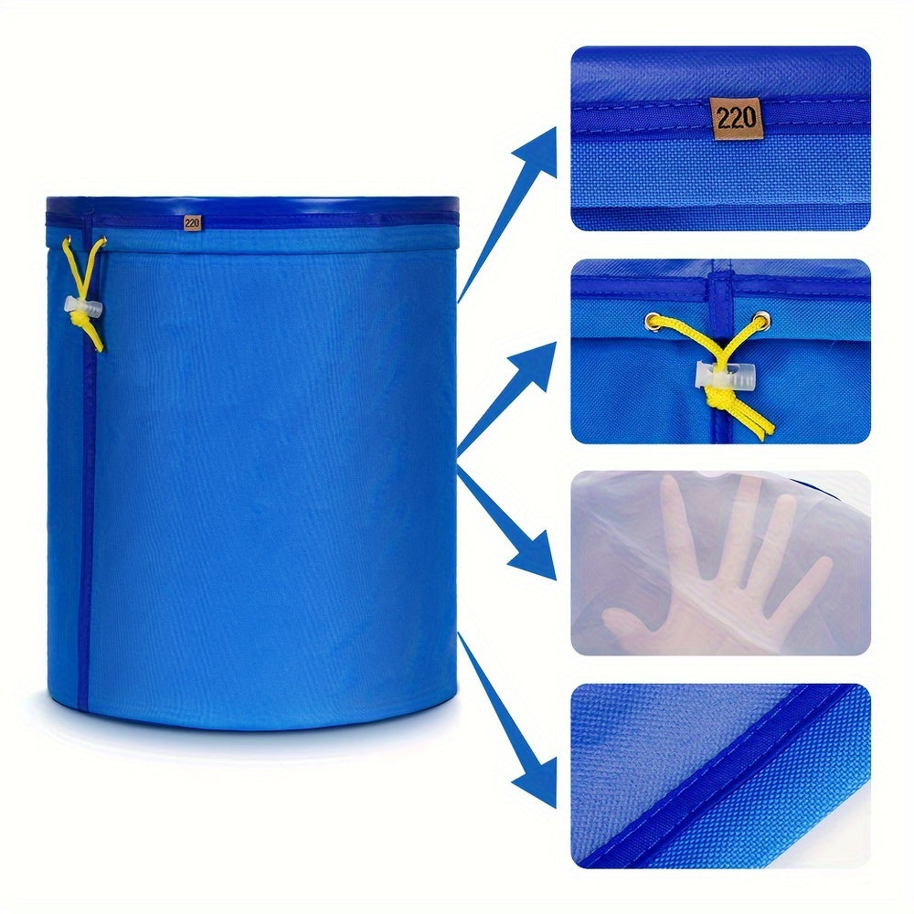 Set of mesh bags with pressing screen and storage, perfect for making herbal ice hashes, extracting essence, and gardening using a 5-gallon bubble filter.