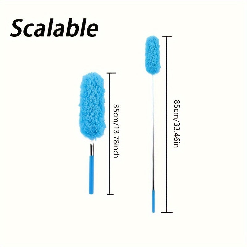 Multi-functional Microfiber Duster - Adjustable, Easy to Clean, and Environmentally-Friendly for use on Furniture, Cars, and Keyboards | Must-Have for Home Cleaning