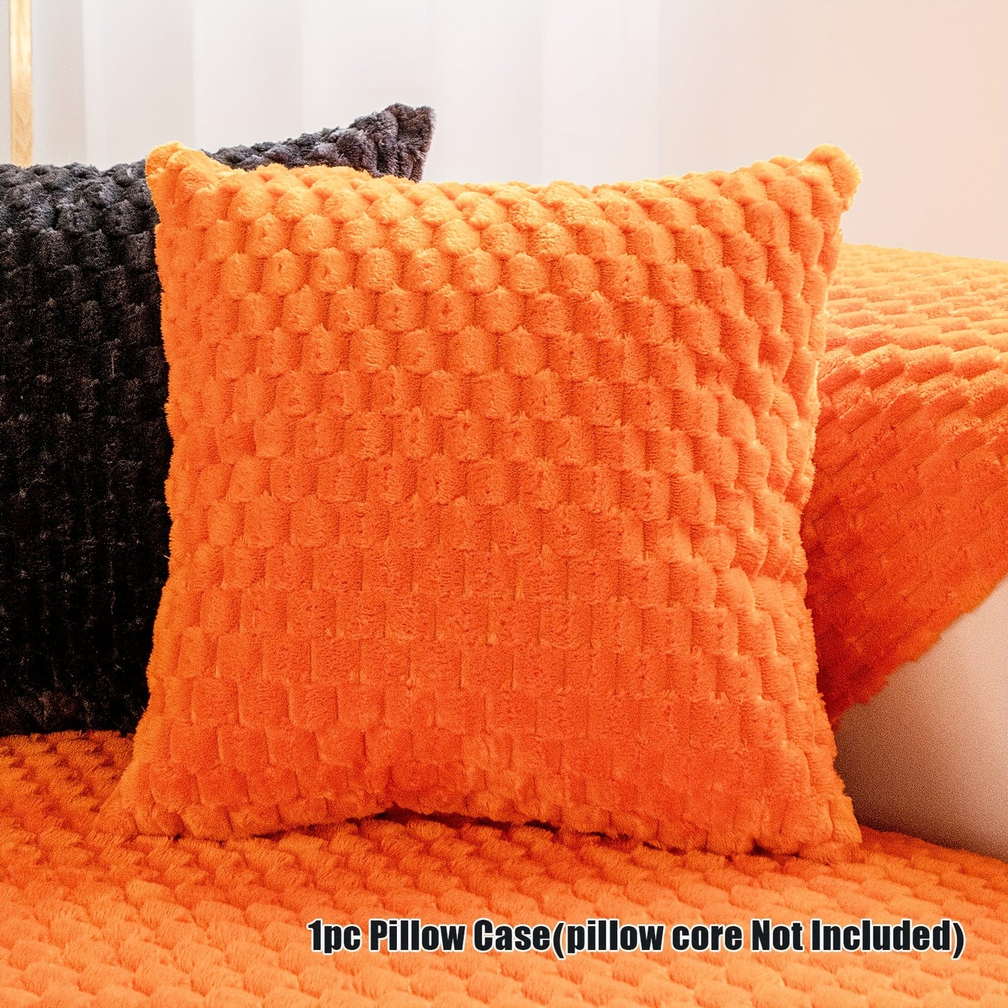 Honeycomb velvet sofa cover, pet-friendly furniture protector for all rooms.