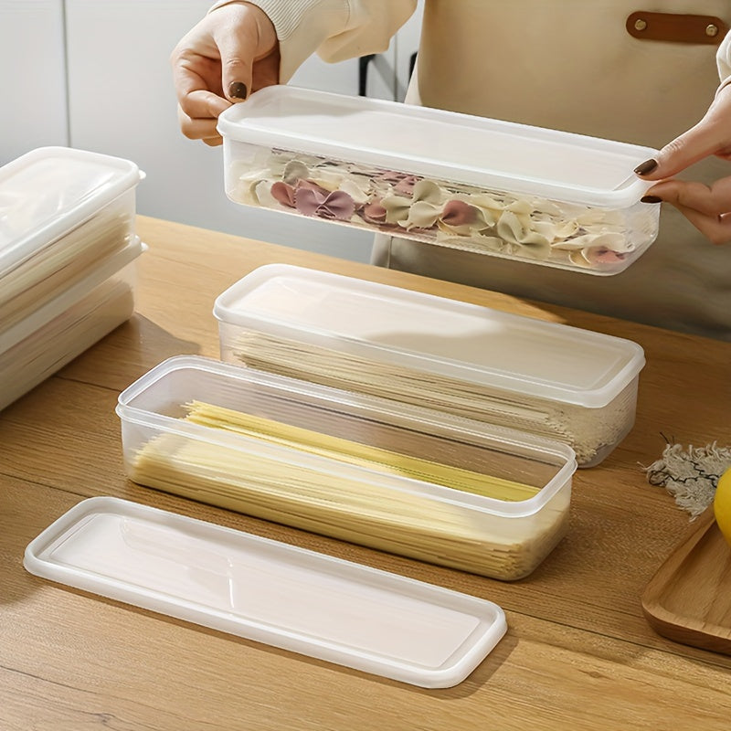 BPA-Free Polypropylene Food Storage Containers Set with Lids - Perfect for Storing Pasta, Deli Meats, and Grains in the Fridge - Clear Boxes for Organizing and Saving Space in the Kitchen