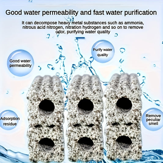 Ceramic nano stone aquarium filter media for improved water purification. Effective in removing odors and reducing ammonia levels. Suitable for both freshwater and saltwater tanks, ideal