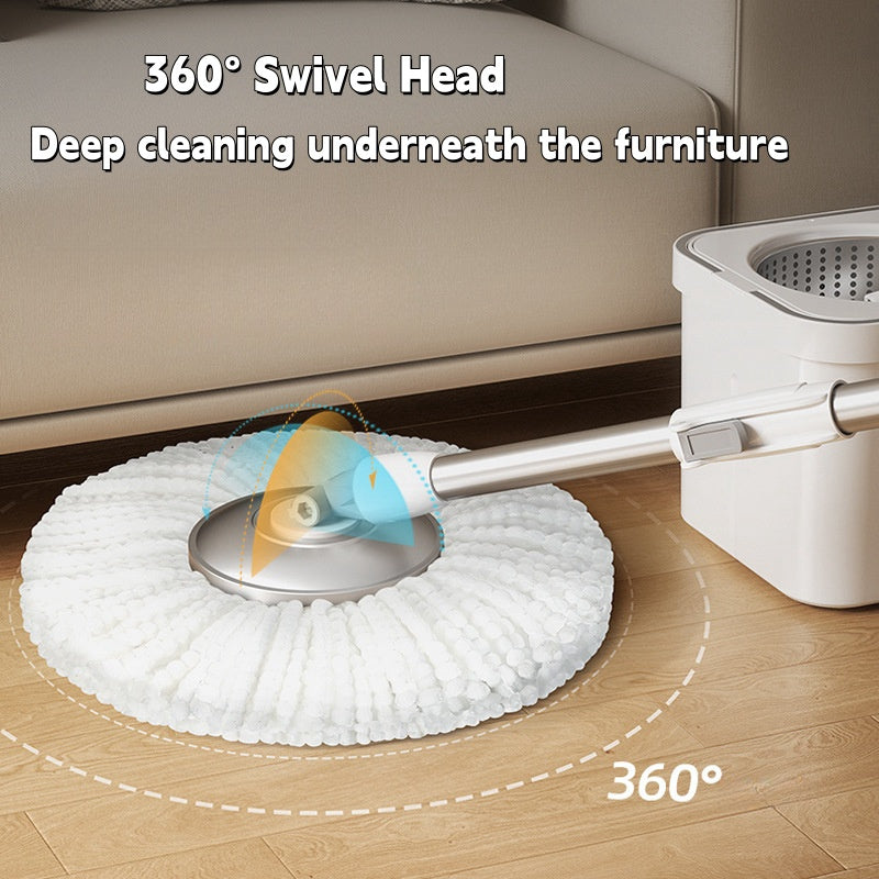 The Multi-Surface Mop Set is perfect for both home and commercial use. It features a washable microfiber head, a self-wringing system, and a detachable handle. This mop set is ideal for wet and dry cleaning in the living room, bedroom, bathroom, kitchen