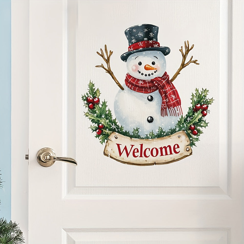 Snowman, birds, and snowflake window clings for Christmas decoration in homes and schools. Made of self-adhesive plastic, these glass stickers also work as outdoor Christmas decorations to add a festive touch to your surroundings.