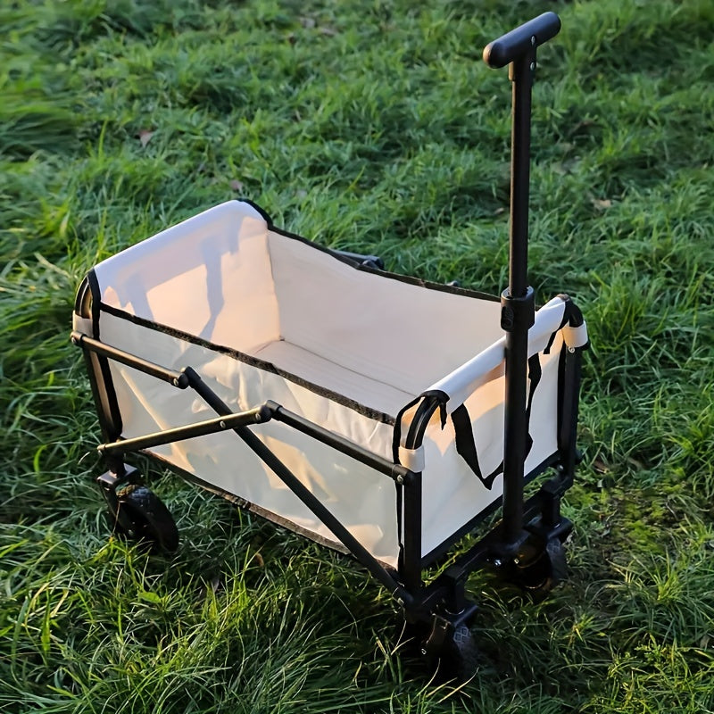 '- Stainless steel foldable handcart for easy outdoor camping
- Ideal for transporting food service equipment and supplies
- Perfect for commercial transportation and storage needs
- Great for RV trips, camping, picnics, office, and travel purposes