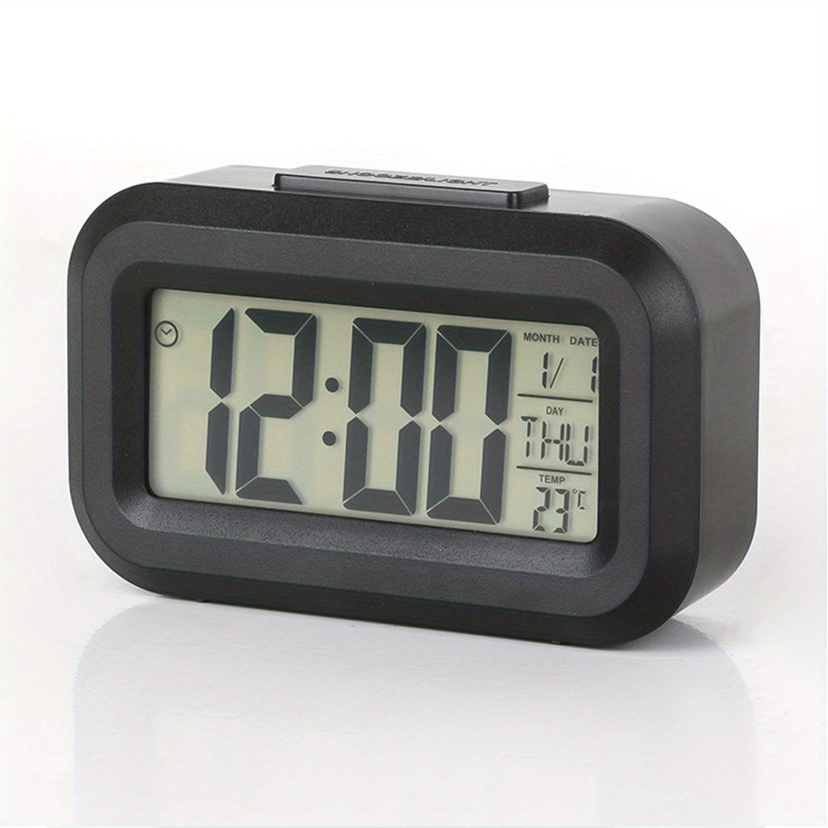 Fashionable office alarm clock with multiple functions and luminous display. No battery included.