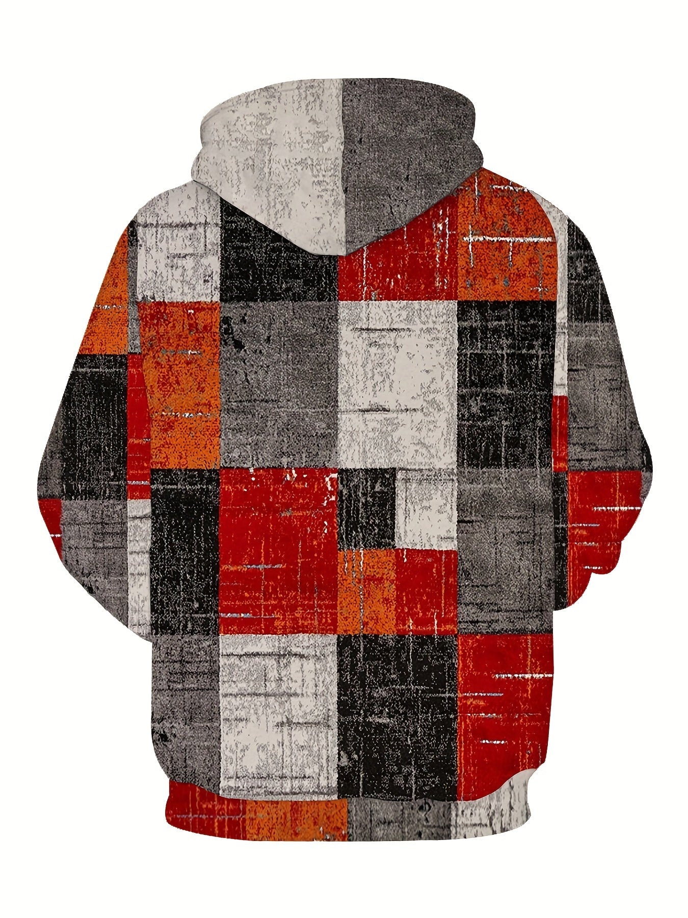 Men's patchwork sweatshirt hoodies for sports/outdoor in spring and autumn, available in plus sizes.