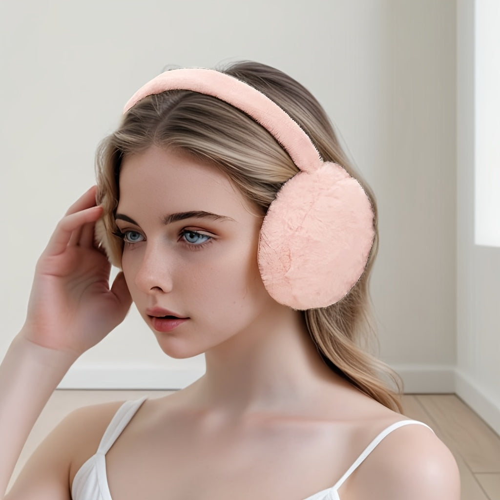 Warm and Adorable Winter Earmuffs for Women - Soft and Cozy, Flexible Fit, Easy to Clean with Hand-Washing, Made of Polyester Blend