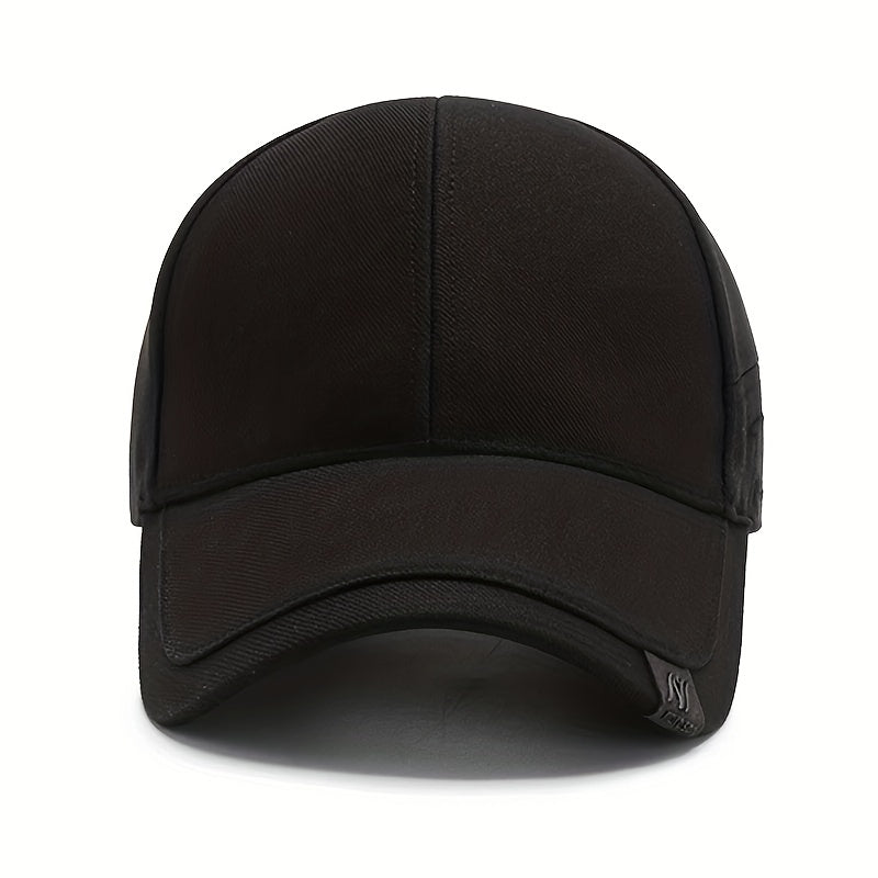 Men's solid color baseball cap for outdoor activities, casual wear, and sun protection.