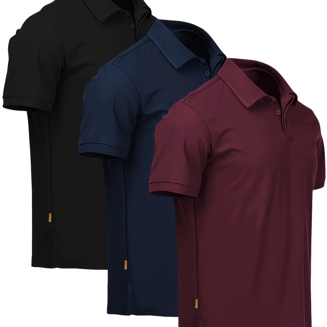 Three-piece set of men's casual sports business shirts.