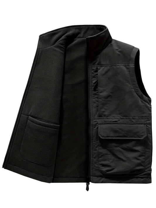 New warm winter men's double-sided vest with thickened jacket.