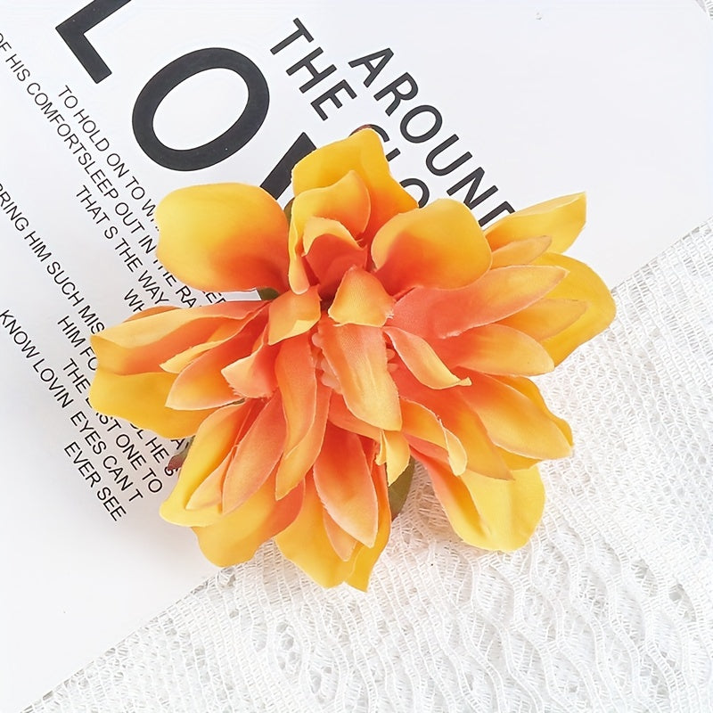 10 handmade Chrysanthemum head silk flowers for DIY home party favors and wedding decoration