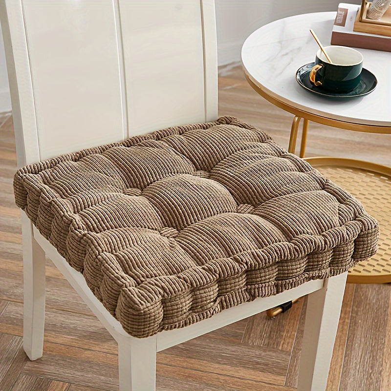 Soft and thick Tatami seat cushion for office, bedroom, and dining chair - round dandelion corduroy cushion for home decor.