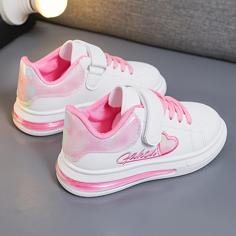 Comfortable and breathable girls' casual footwear with hook-and-loop closure for all seasons, including autumn and spring.