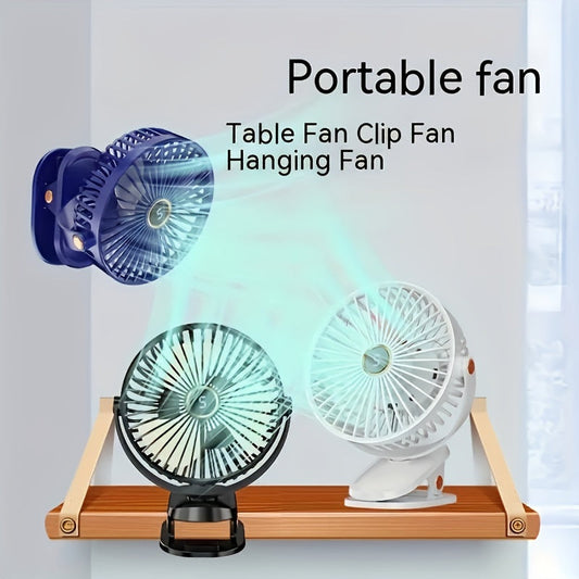 Ideal for students and office workers, this Portable Clip-on Fan comes with an LED display, USB rechargeable mini desk fan, silent operation, and a 1200mAh battery. Perfect for use at home, in the office, while traveling, or outdoors, this fan makes a