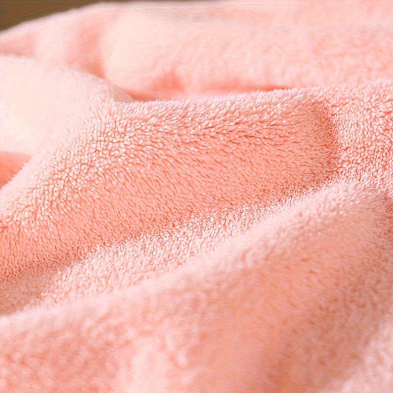 Newborn Bath Towel: Ultra Soft and Highly Absorbent, Fast-Drying Coral Fleece Throw Blanket, Thickened and Non-Shedding