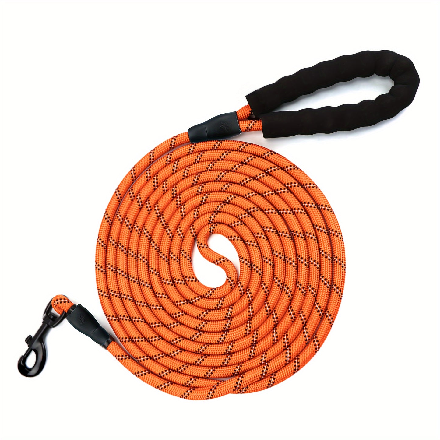 Reflective round rope leash for medium and large dogs.