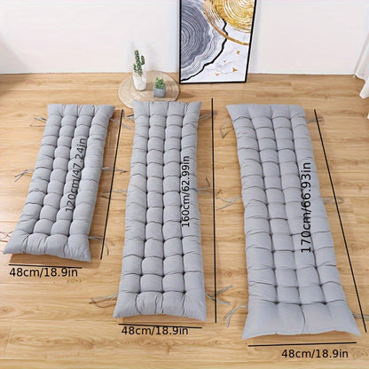 Thickened seat cushion for home, office, and floor pillows. Washable chair pads with sewn seam closure. Double-sided use for various living spaces.