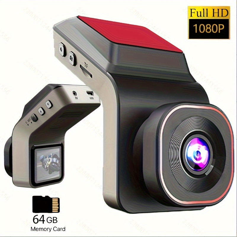 Car DV New Upgraded Model with Large Front and Rear Dual Recording, Hidden Mini Screen, HDR No-Light Night Vision, Easy to Install, Automatic Loop Video Recording, Includes High-Speed