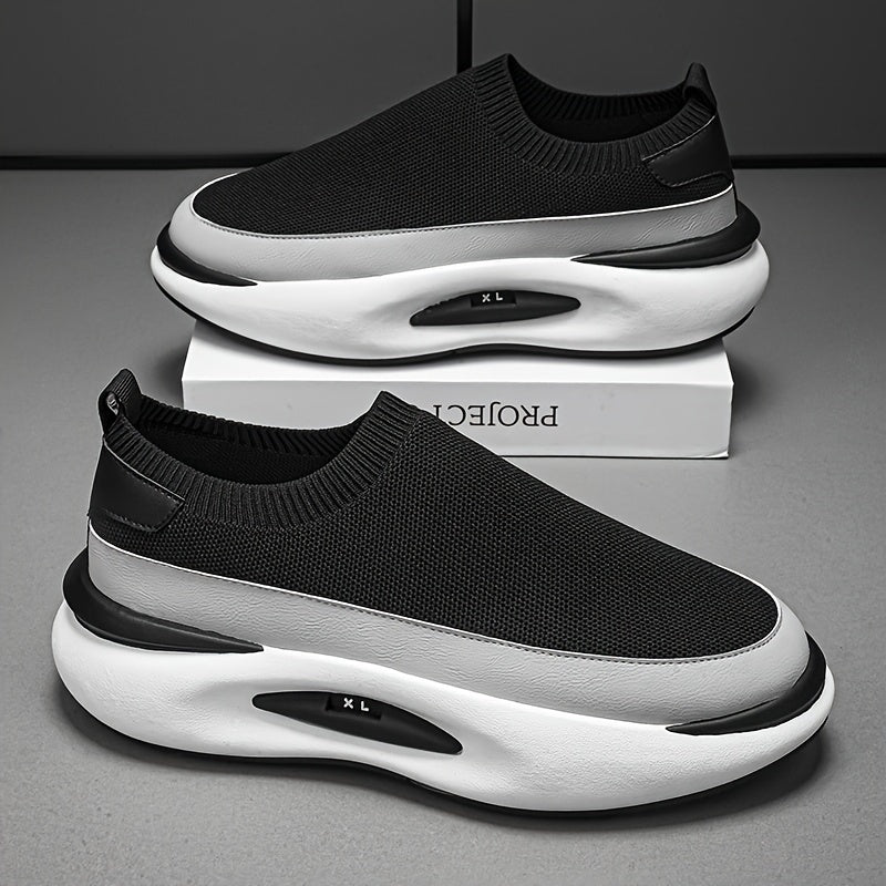 Men's slip on shock absorption platform shoes for comfy outdoor walking and traveling.