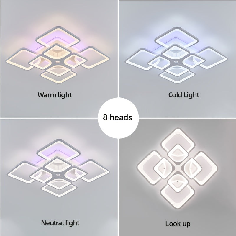 Dimmable smart LED ceiling light with remote control, modern Nordic home lighting for bedroom living room corridor balcony.