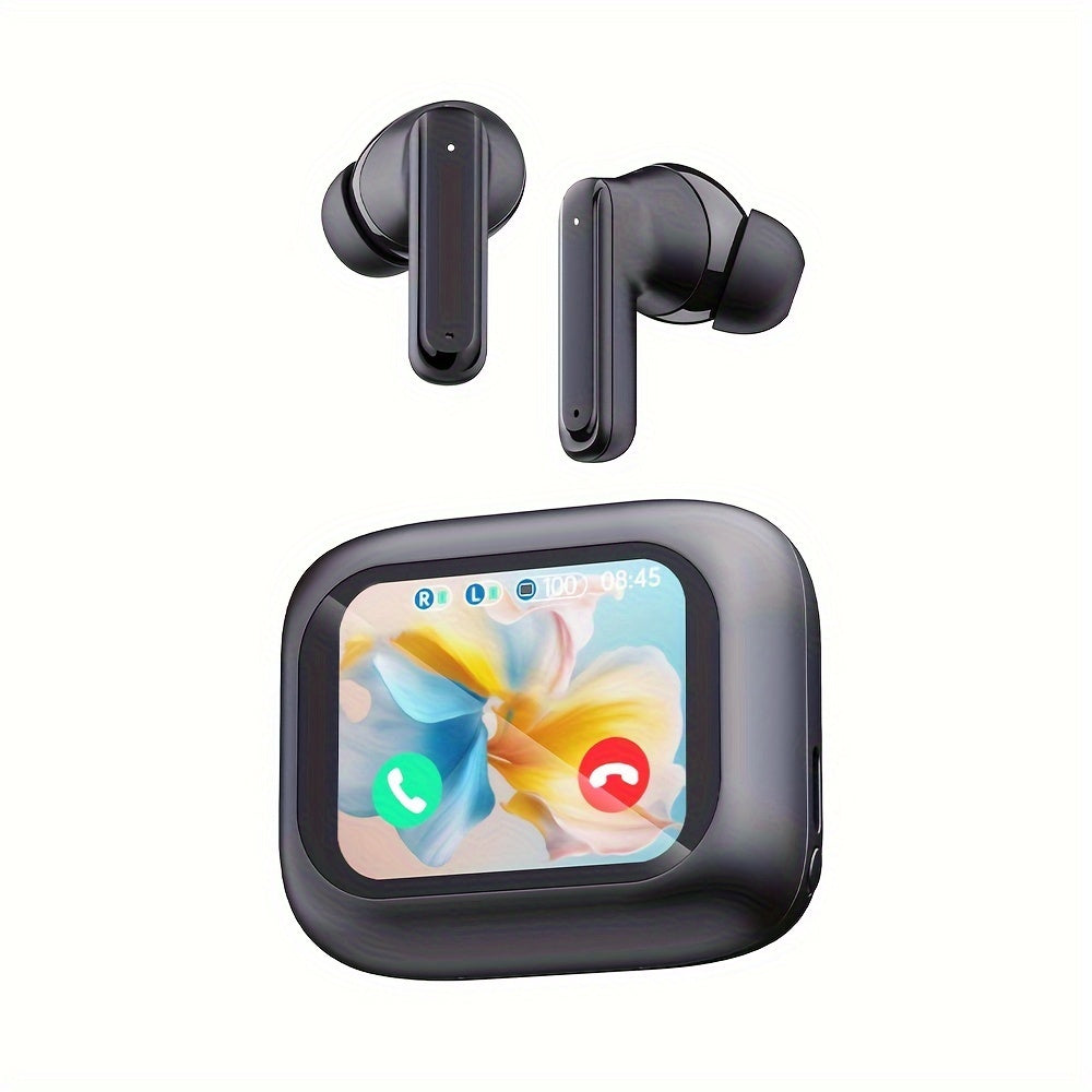 In 2025, new upgraded smart LCD touch screen wireless headphones for men and women. Can switch between Chinese and English languages with built-in microphone and high sound quality suitable